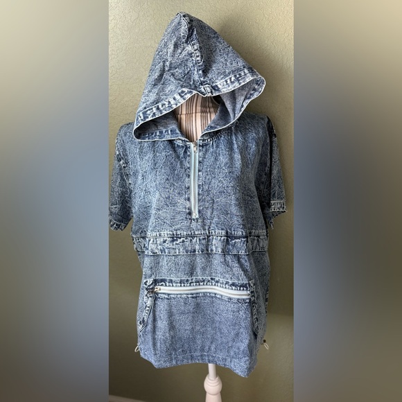 Denim Pullover Hoodie - Picture 1 of 7